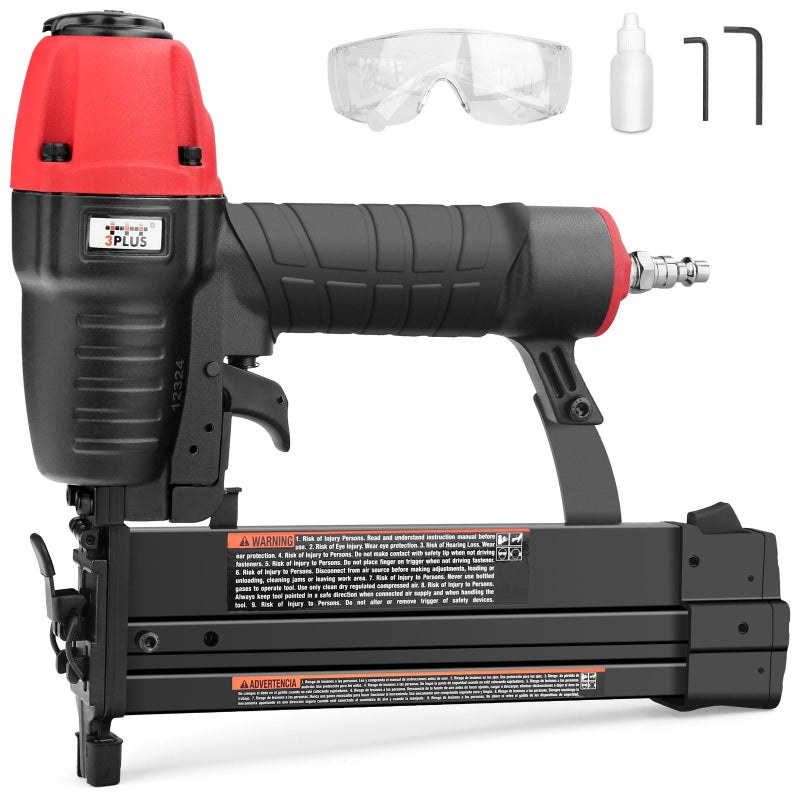 3PLUS HF509040SP 18 Gauge 2" Brad Nailer and 1/4-Inch Narrow Crown Stapler 2 in 1 - Image 2